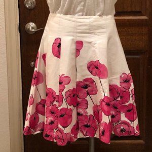 BEAUTIFUL "AQUA" Women's FLORAL Print Pleated Bell Skirt